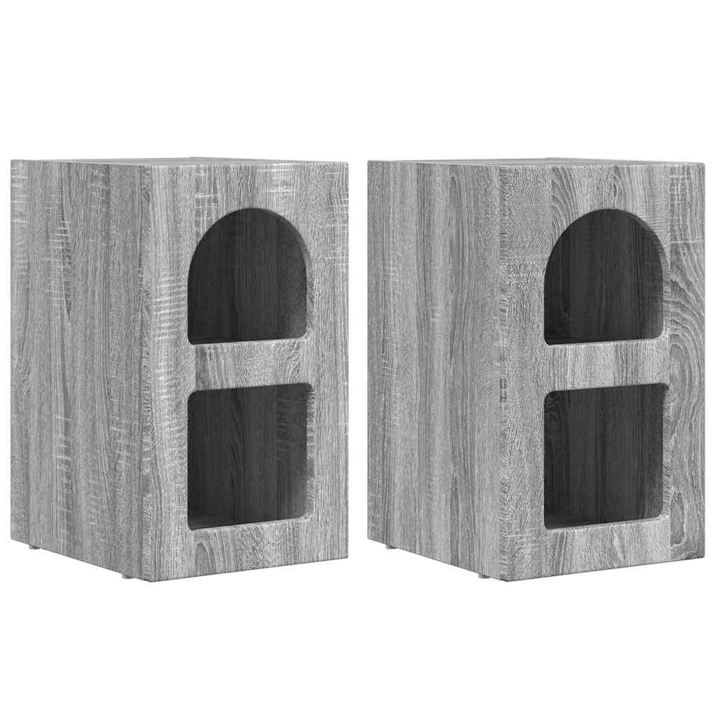vidaXL Stolik nocny 2 pcs Szary Sonoma 29,5 x 33,5 x 50 cm