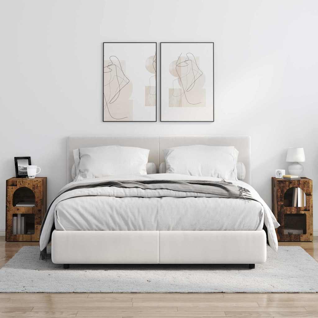 vidaXL Stolik nocny 2 pcs Stare drewno 29,5 x 33,5 x 50 cm