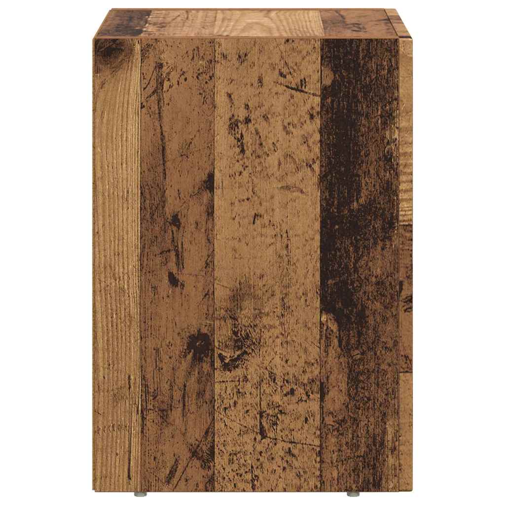 vidaXL Stolik nocny 2 pcs Stare drewno 29,5 x 33,5 x 50 cm