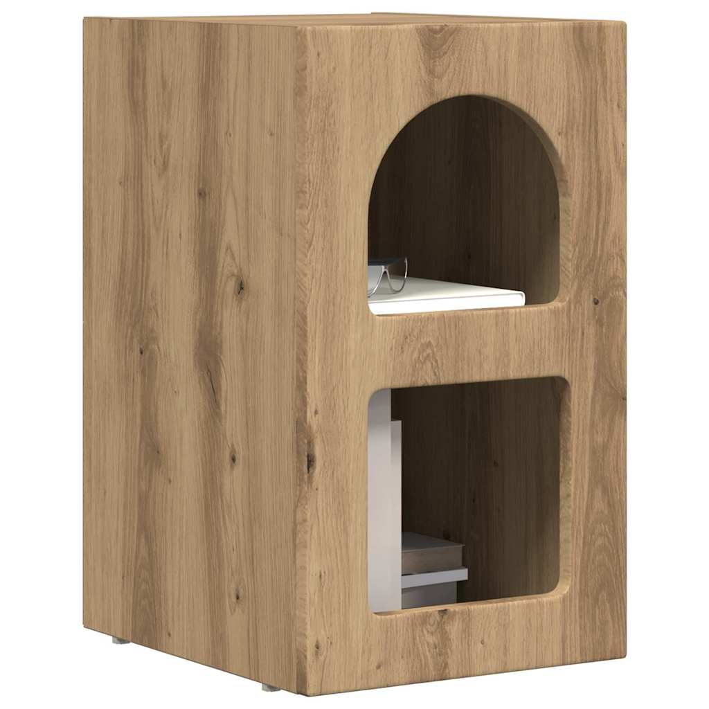 vidaXL Stolik nocny ELST Dąb rzemieślniczy 29,5 x 33,5 x 50 cm