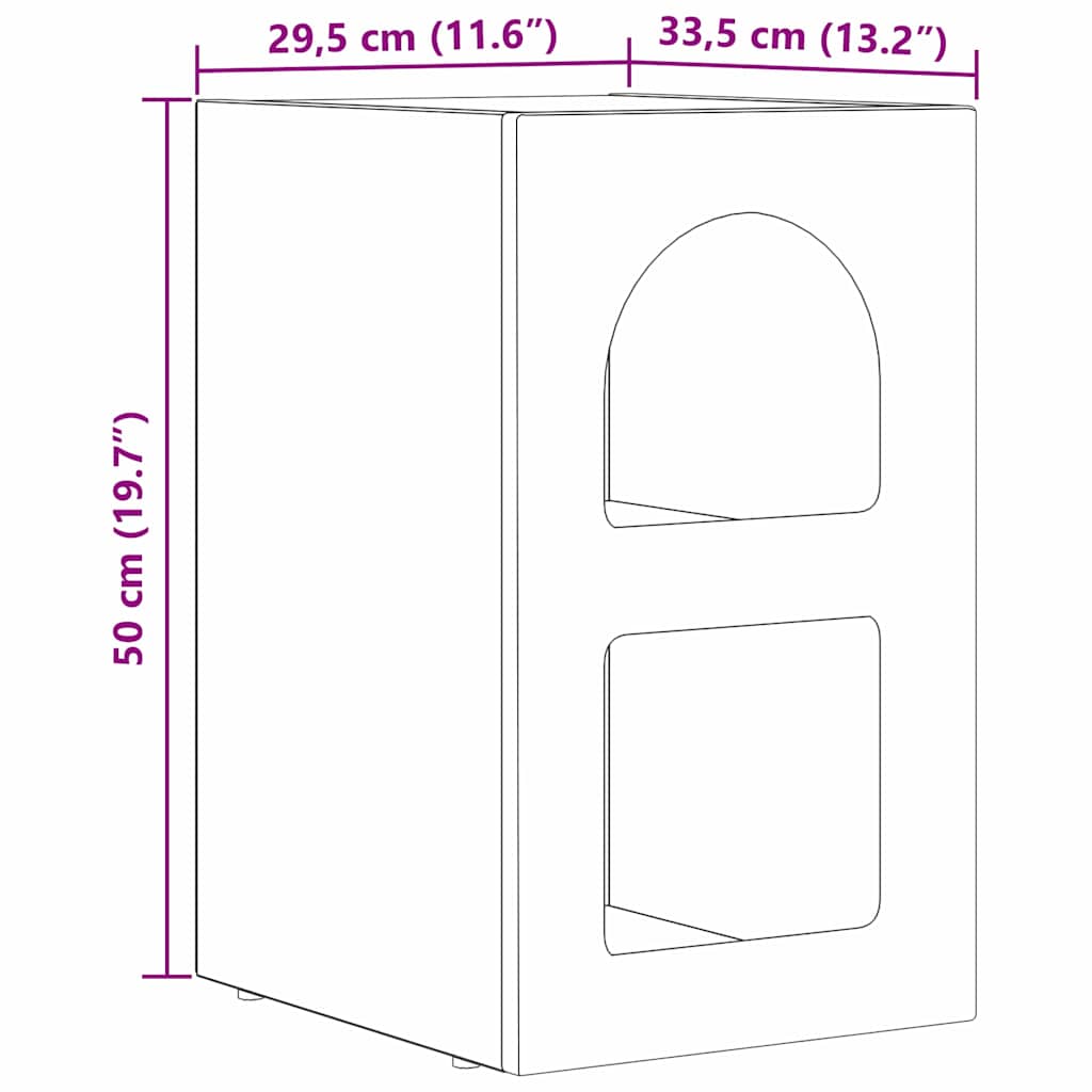 vidaXL Stolik nocny ELST Dąb rzemieślniczy 29,5 x 33,5 x 50 cm