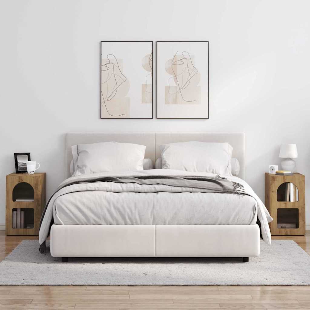 vidaXL Stolik nocny 2 pcs Dąb rzemieślniczy 29,5 x 33,5 x 50 cm