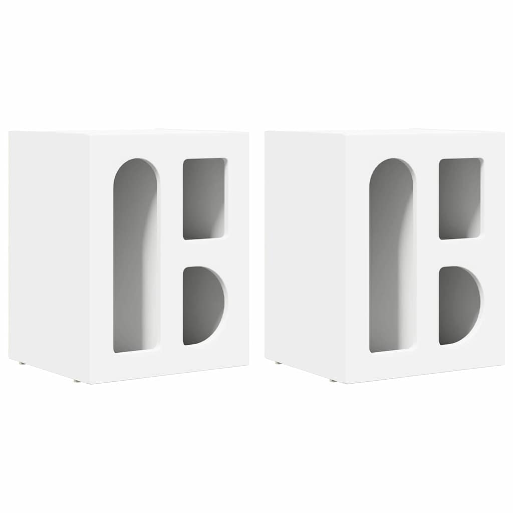 vidaXL Stolik nocny 2 pcs Biały 40 x 35 x 50 cm