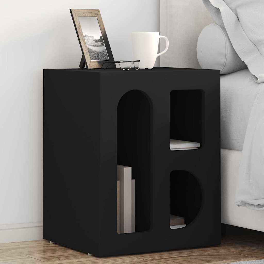 vidaXL Stolik nocny Czarny 40 x 35 x 50 cm Materiał drewnopochodny