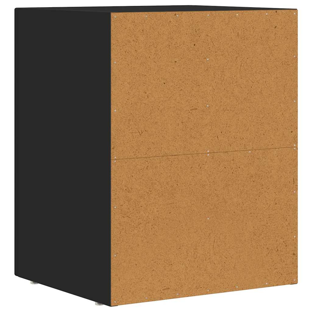 vidaXL Stolik nocny 2 pcs Czarny 40 x 35 x 50 cm