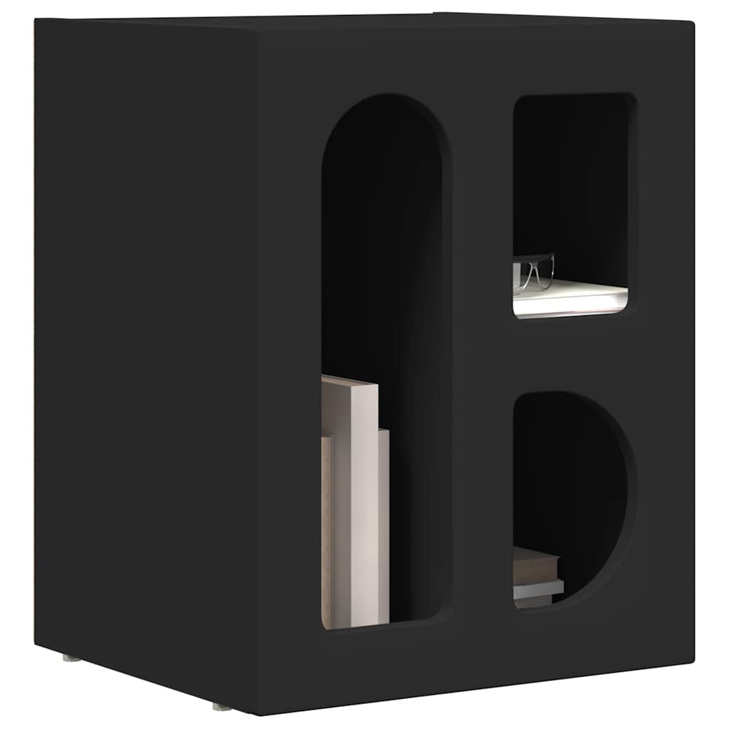 vidaXL Stolik nocny 2 pcs Czarny 40 x 35 x 50 cm