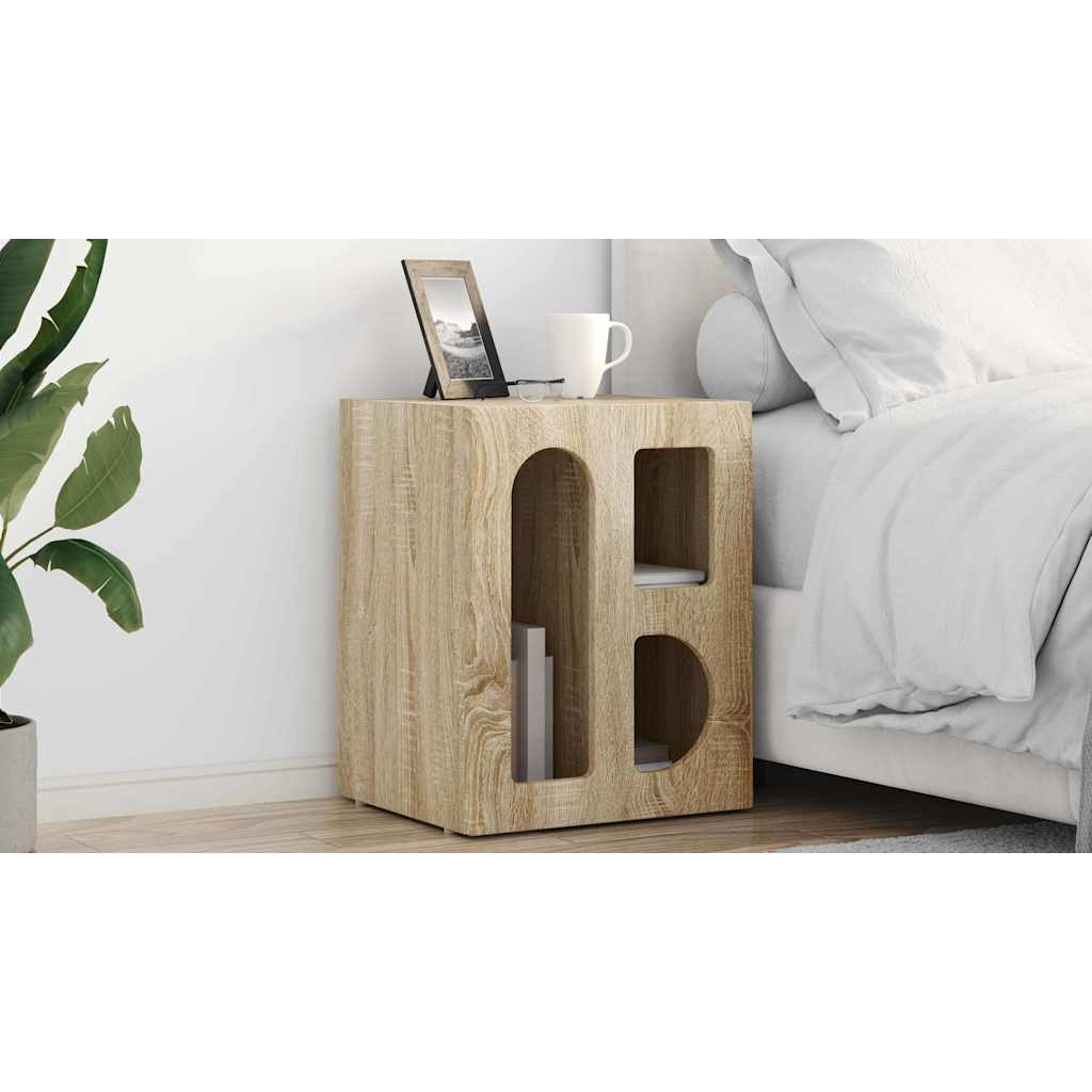 vidaXL Stolik nocny ELST Dąb Sonoma 40 x 35 x 50 cm