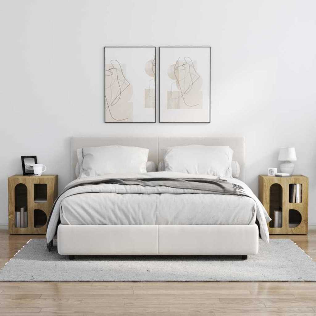 vidaXL Stolik nocny 2 pcs Dąb Sonoma 40 x 35 x 50 cm