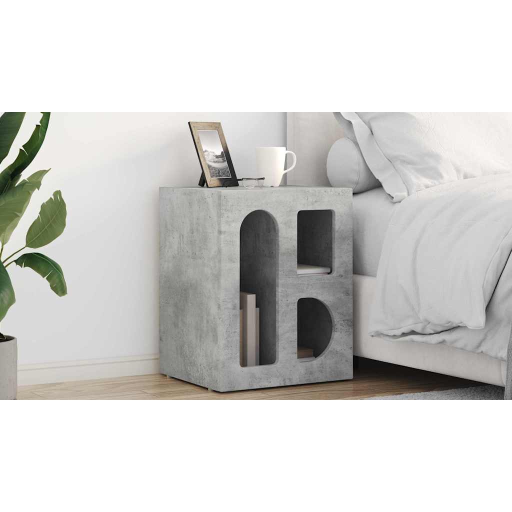 vidaXL Stolik nocny ELST Betonowy szary 40 x 35 x 50 cm