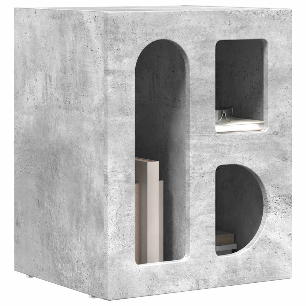 vidaXL Stolik nocny Betonowy szary 40 x 35 x 50 cm