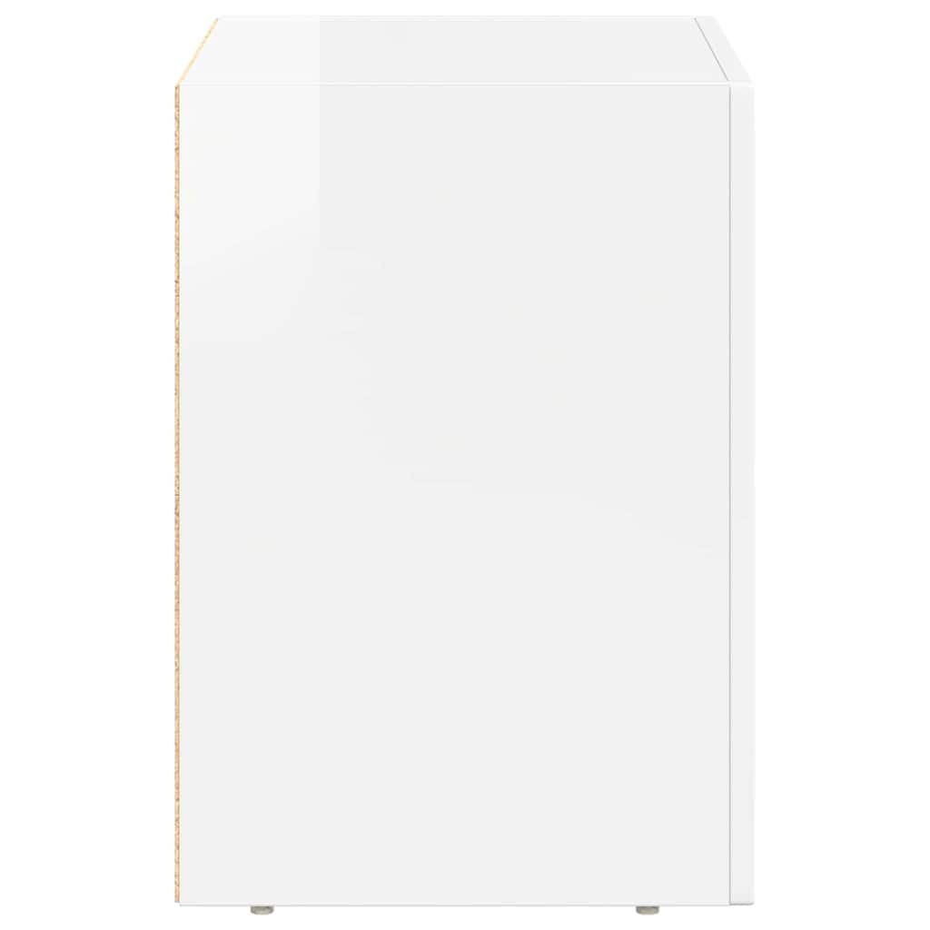 vidaXL Stolik nocny 2 pcs Wysoki połysk biały 40 x 35 x 50 cm