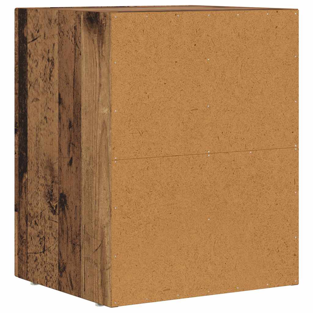 vidaXL Stolik nocny Stare drewno 40 x 35 x 50 cm