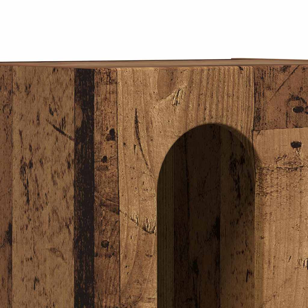 vidaXL Stolik nocny 2 pcs Stare drewno 40 x 35 x 50 cm
