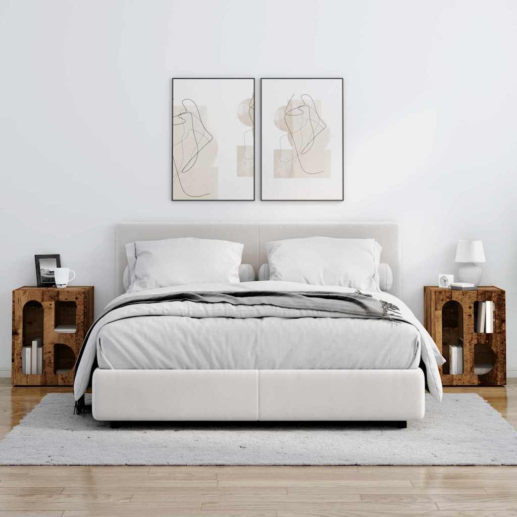 vidaXL Stolik nocny 2 pcs Stare drewno 40 x 35 x 50 cm