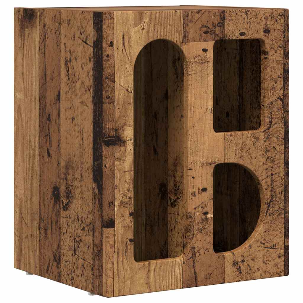 vidaXL Stolik nocny 2 pcs Stare drewno 40 x 35 x 50 cm
