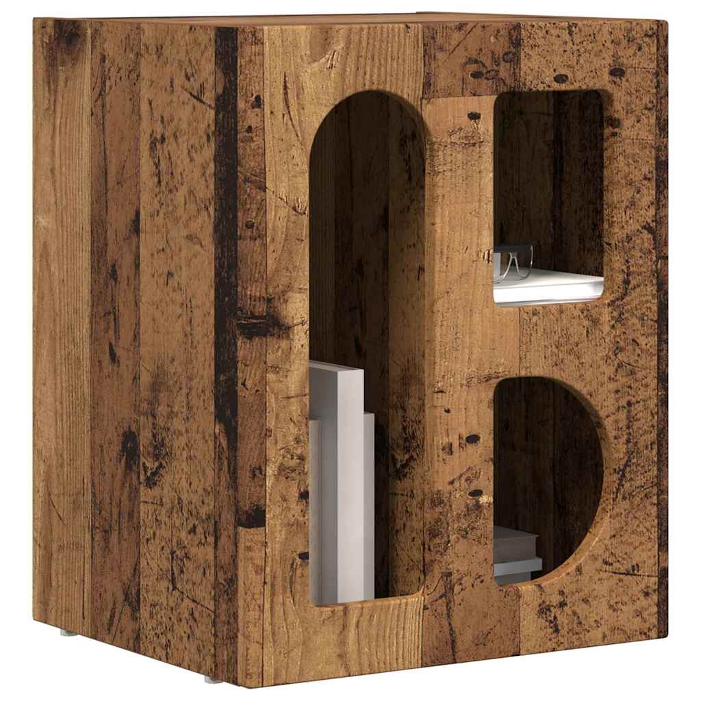 vidaXL Stolik nocny 2 pcs Stare drewno 40 x 35 x 50 cm