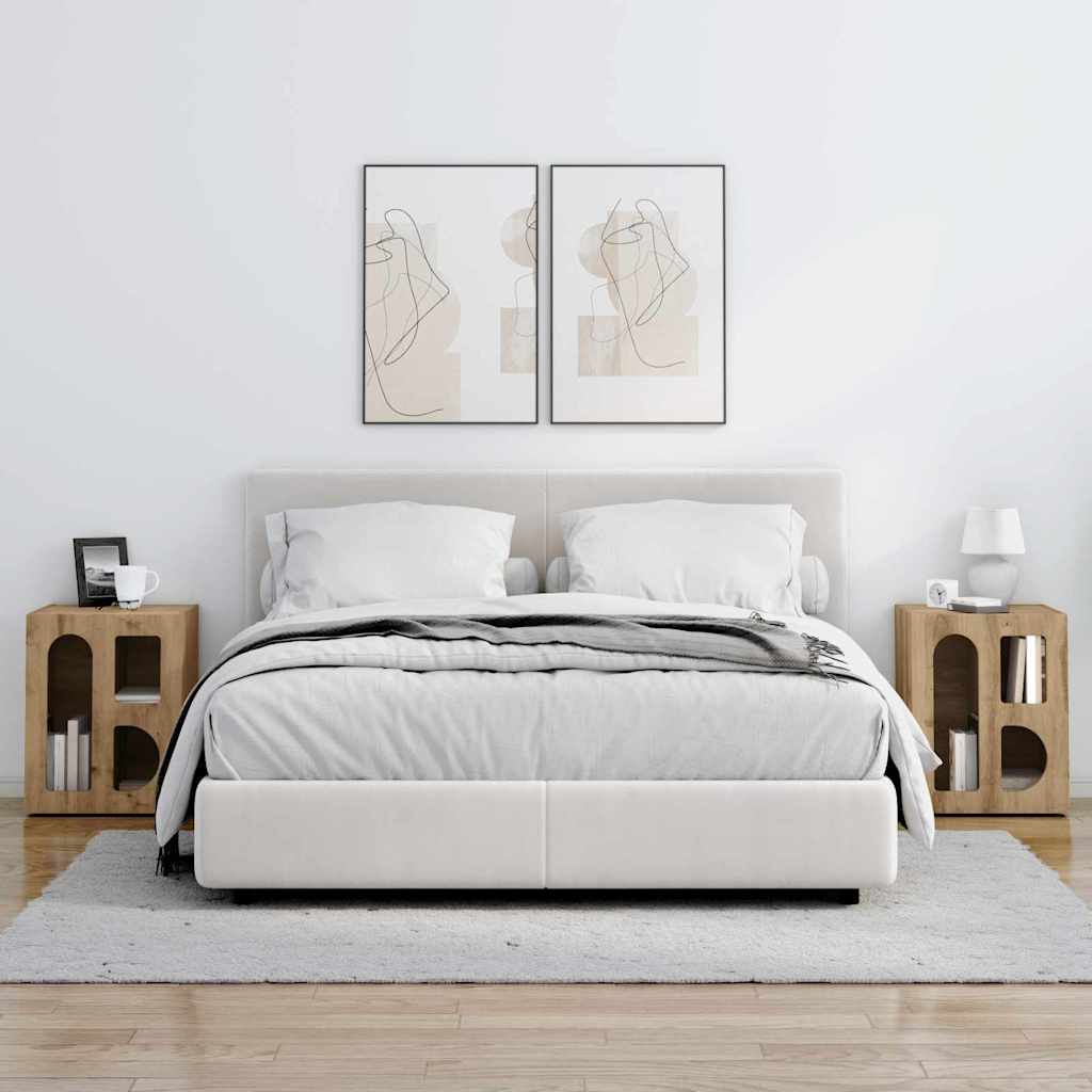 vidaXL Stolik nocny 2 pcs Dąb rzemieślniczy 40 x 35 x 50 cm