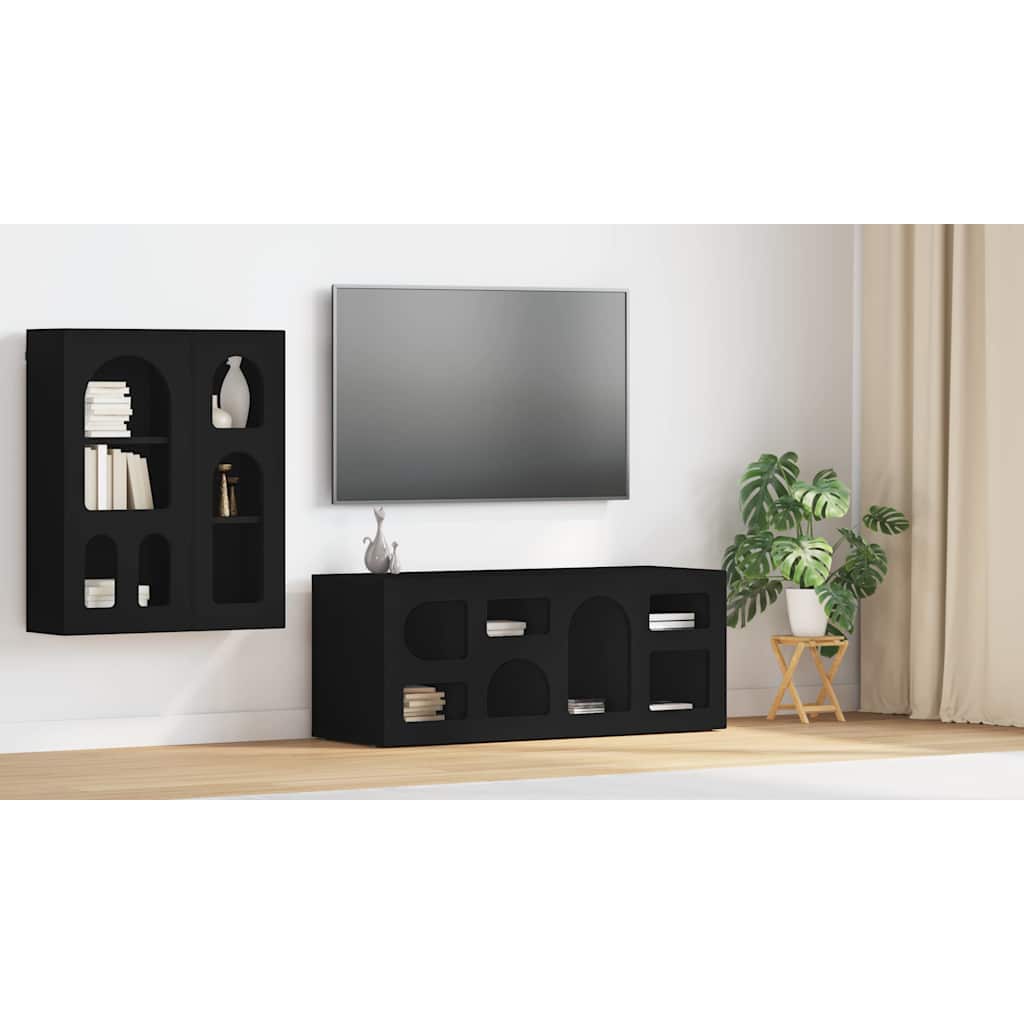 vidaXL Szafka pod telewizor ELST 100 x 35 x 40 cm Czarny