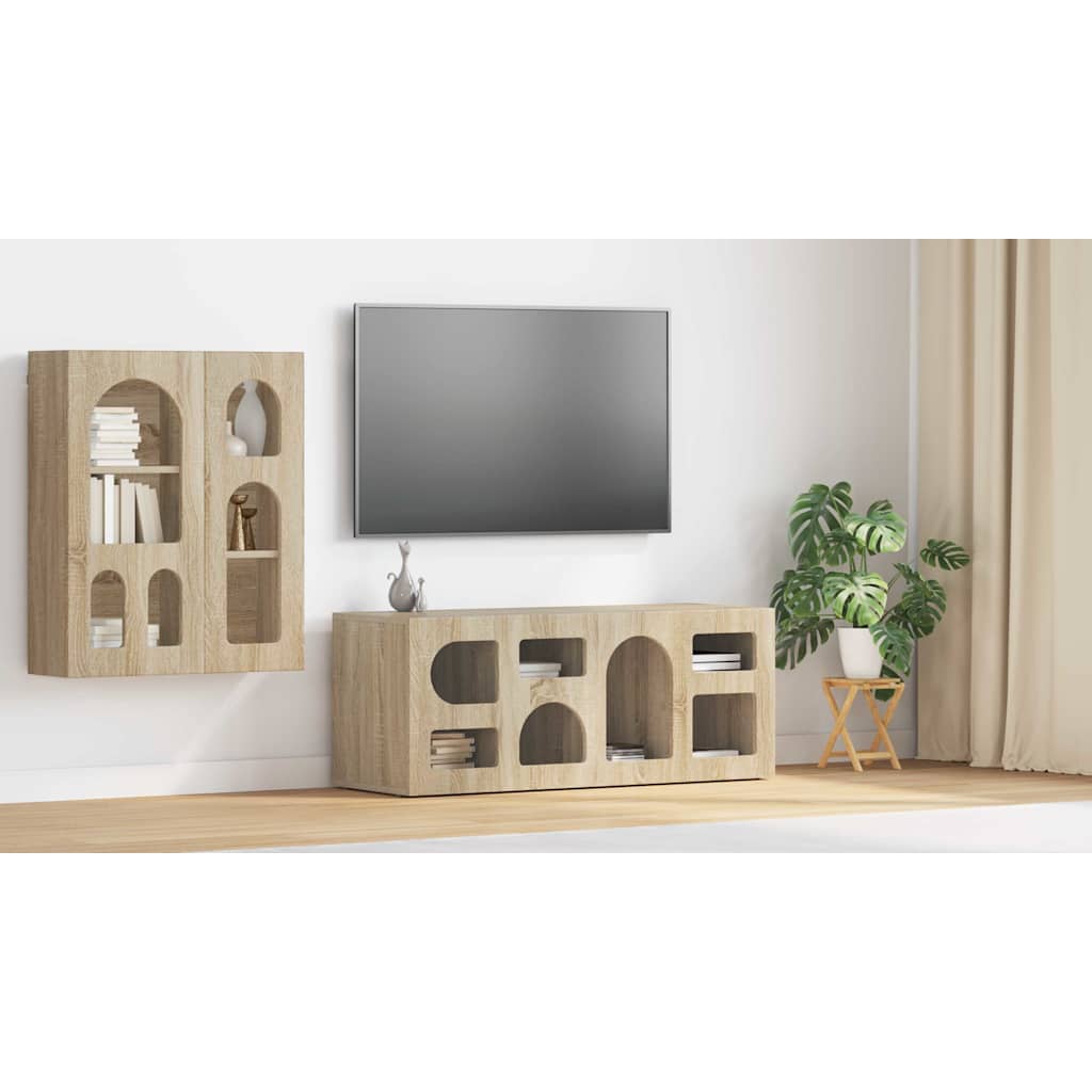 vidaXL Szafka pod telewizor ELST 100 x 35 x 40 cm Dąb Sonoma