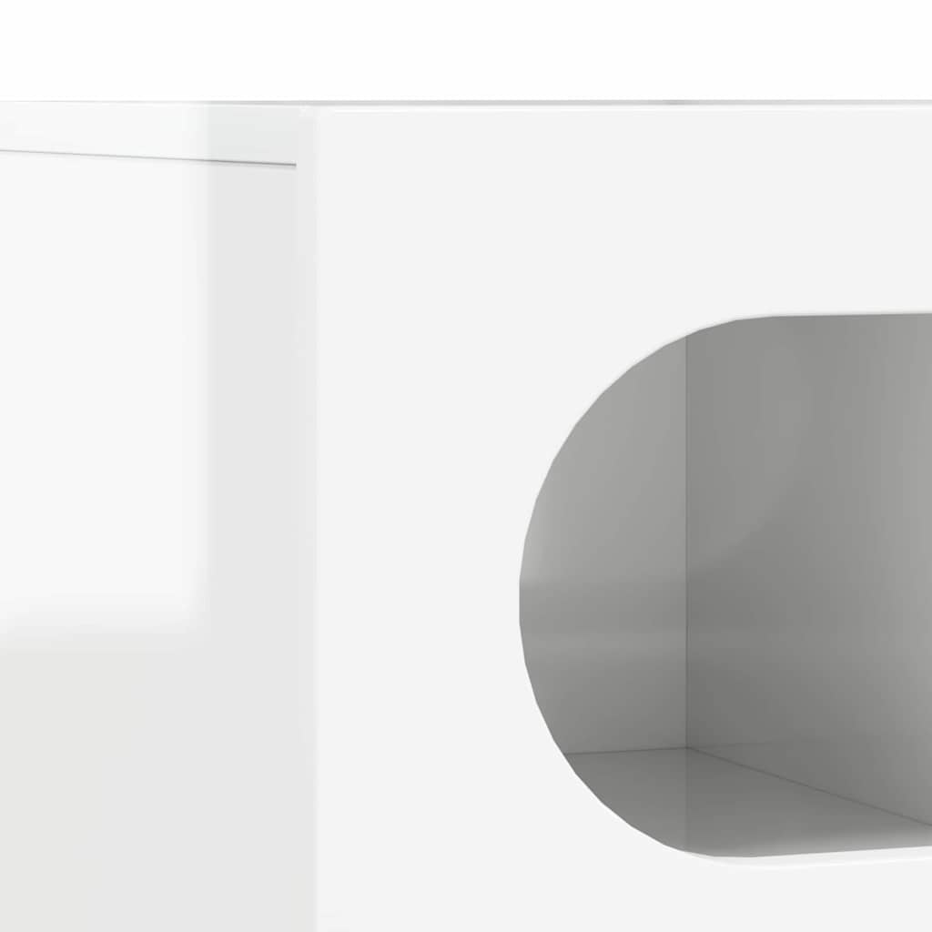 vidaXL Szafka pod telewizor Wysoki połysk biały 100 x 35 x 40 cm