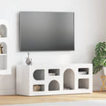 vidaXL Szafka pod telewizor Wysoki połysk biały 100 x 35 x 40 cm