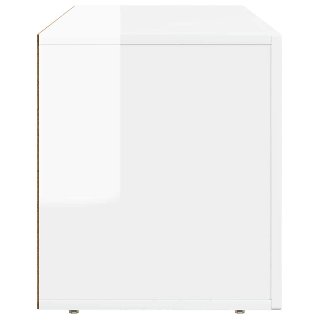 vidaXL Szafka pod telewizor Wysoki połysk biały 100 x 35 x 40 cm