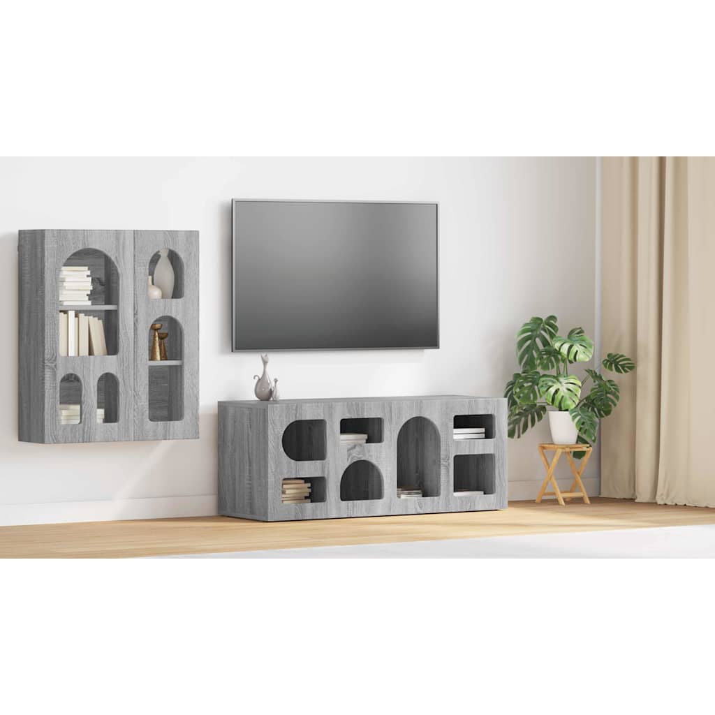 vidaXL Szafka pod telewizor ELST 100 x 35 x 40 cm Szary Sonoma