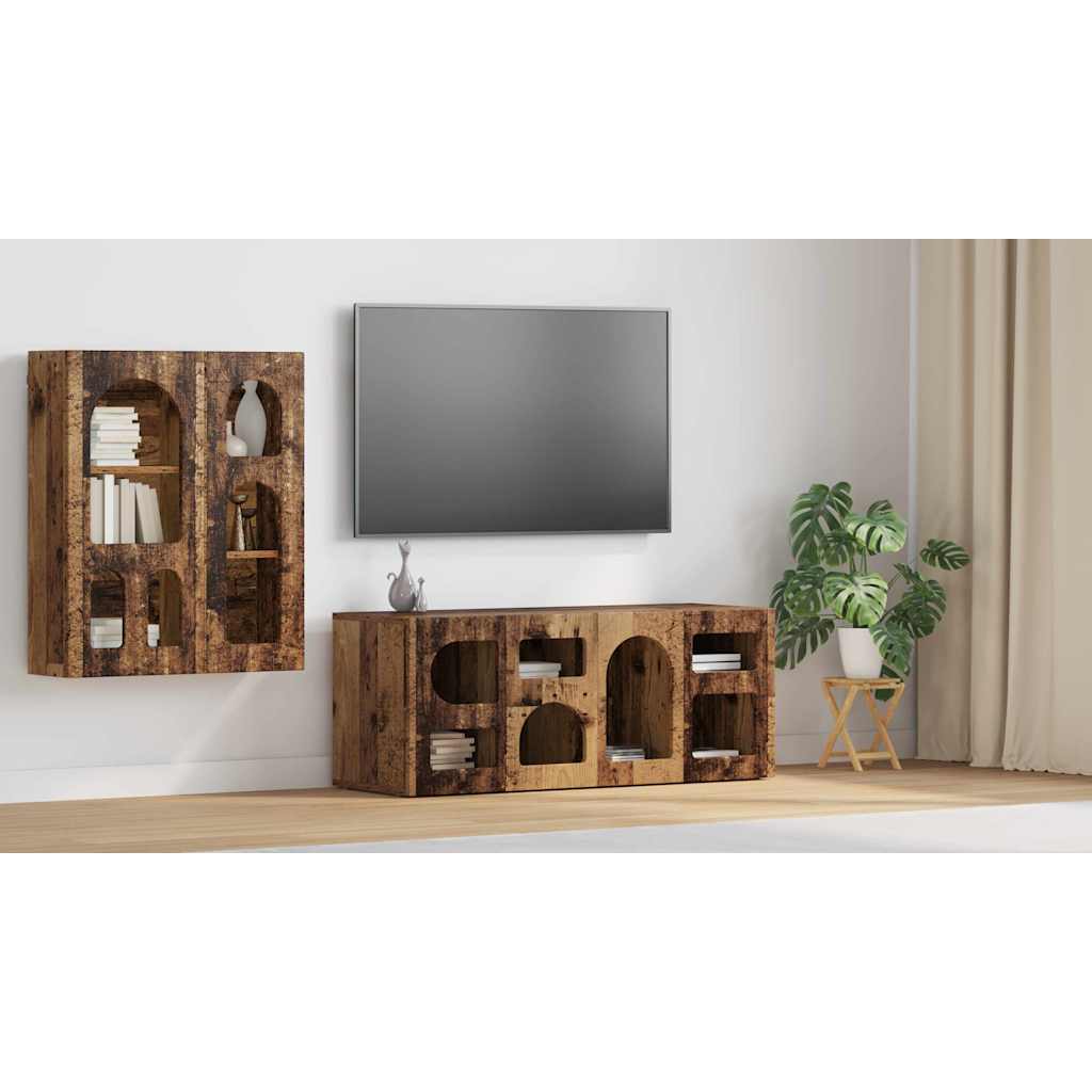 vidaXL Szafka pod telewizor ELST 100 x 35 x 40 cm Stare drewno