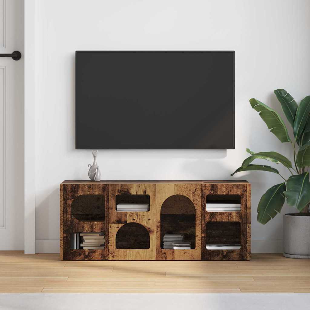 vidaXL Szafka pod telewizor Stare drewno 100 x 35 x 40 cm