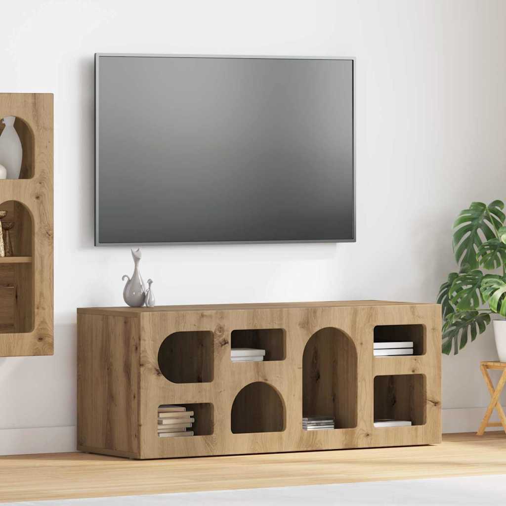 vidaXL Szafka pod telewizor ELST 100 x 35 x 40 cm Dąb rzemieślniczy