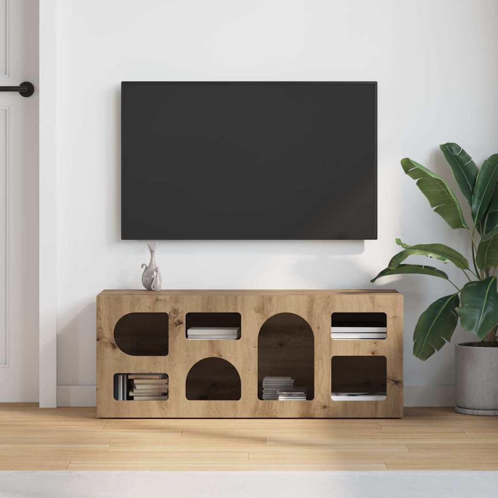 vidaXL Szafka pod telewizor ELST 100 x 35 x 40 cm Dąb rzemieślniczy