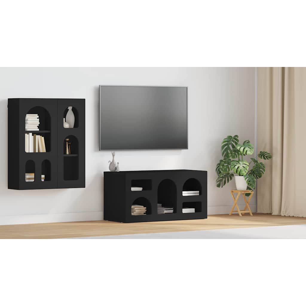 vidaXL Szafka pod telewizor ELST 80 x 35 x 40 cm Czarny