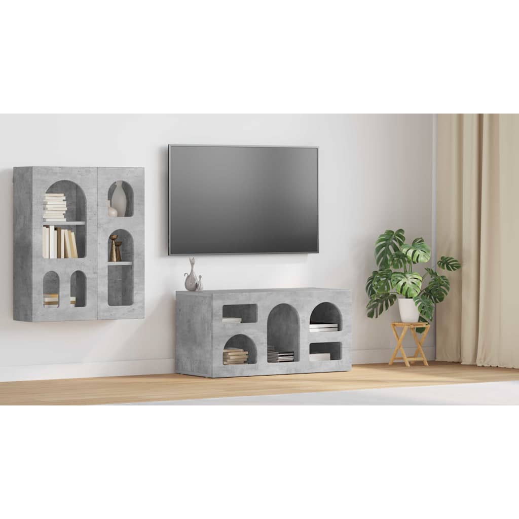 vidaXL Szafka pod telewizor ELST 80 x 35 x 40 cm Betonowy szary