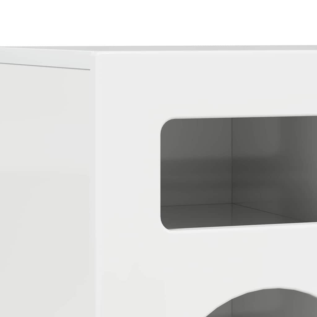 vidaXL Szafka pod telewizor Wysoki połysk biały 80 x 35 x 40 cm