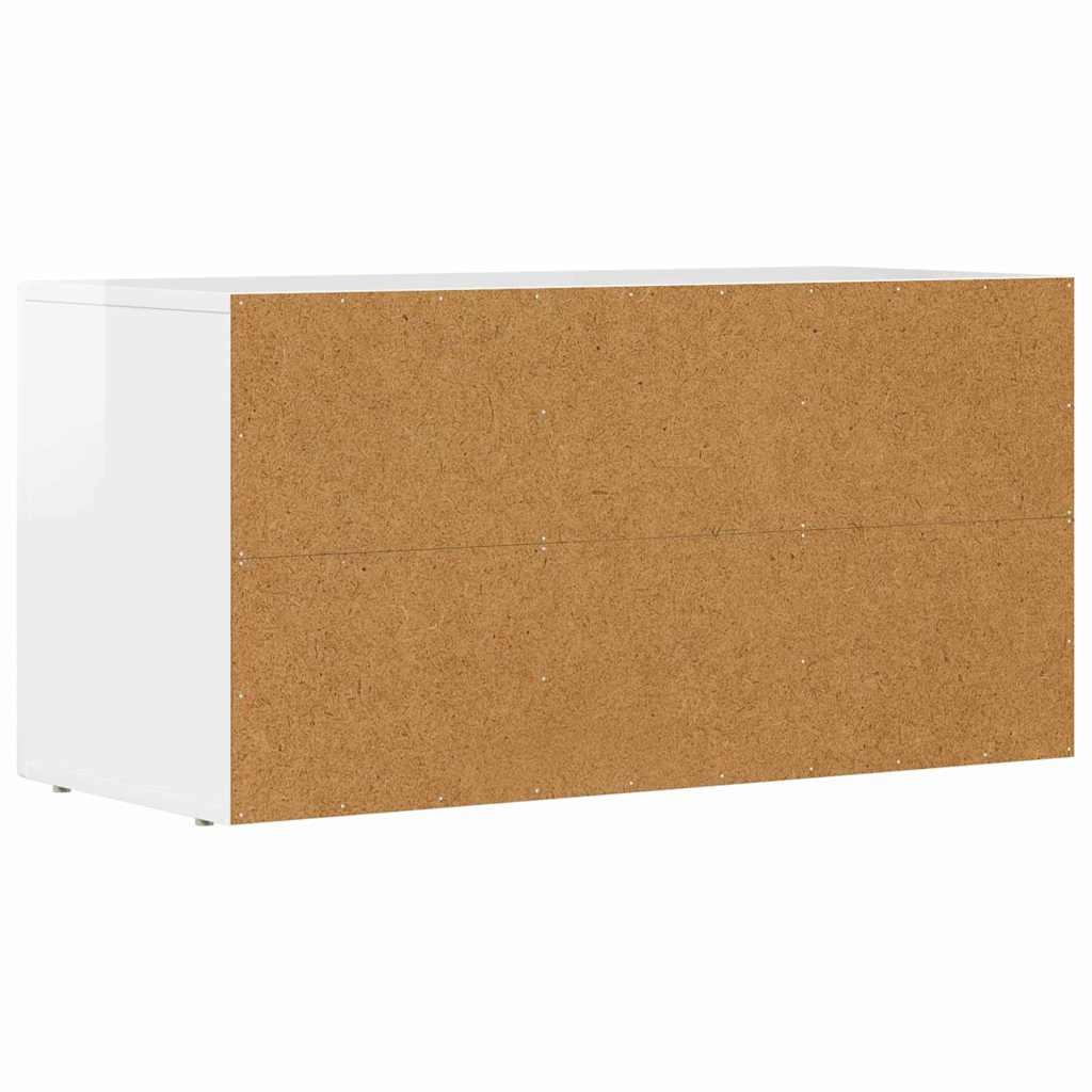 vidaXL Szafka pod telewizor Wysoki połysk biały 80 x 35 x 40 cm