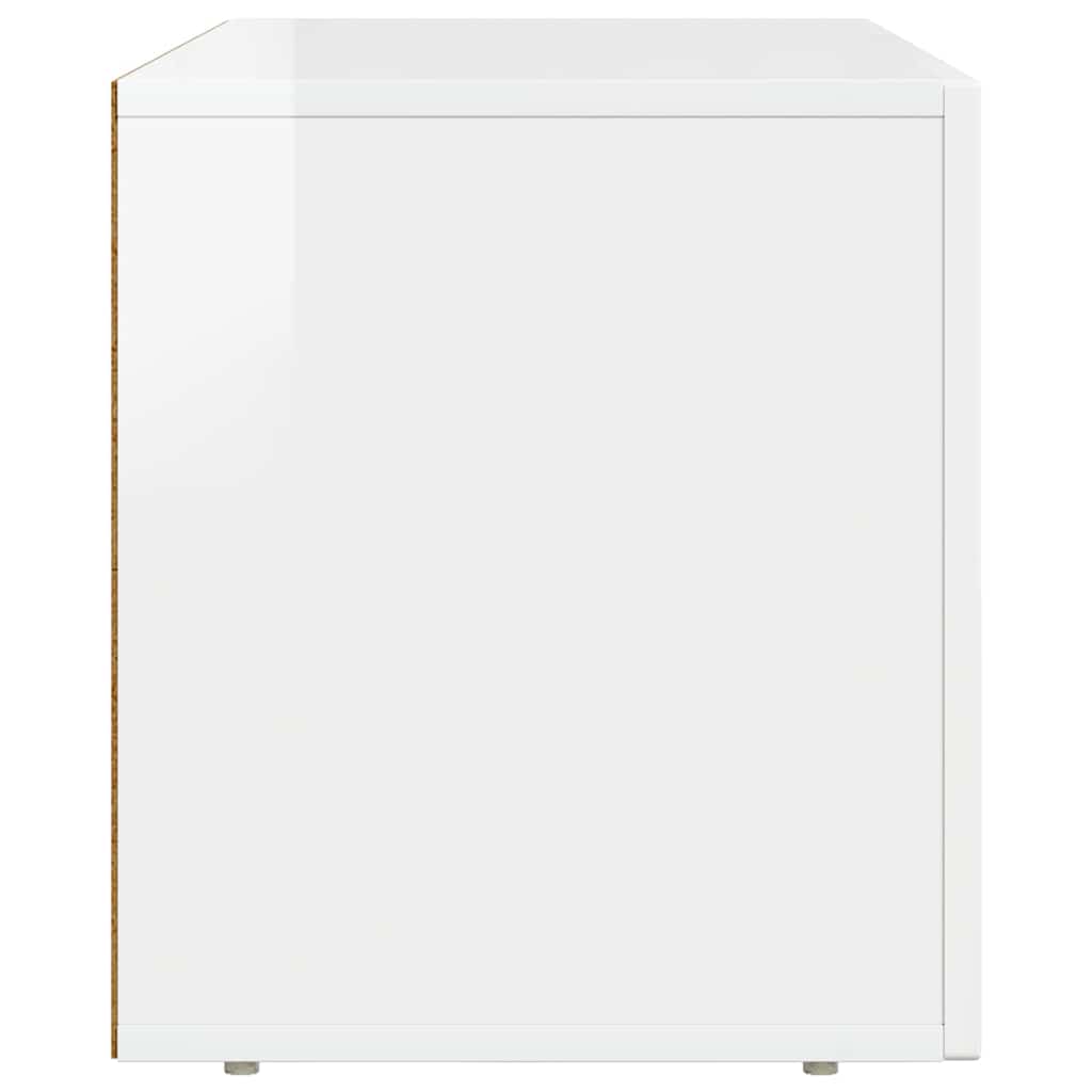 vidaXL Szafka pod telewizor Wysoki połysk biały 80 x 35 x 40 cm