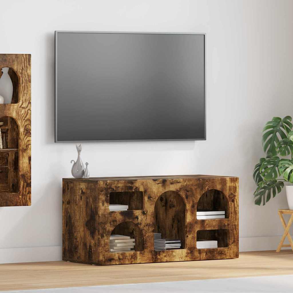 vidaXL Szafka pod telewizor Dąb wędzony 80 x 35 x 40 cm