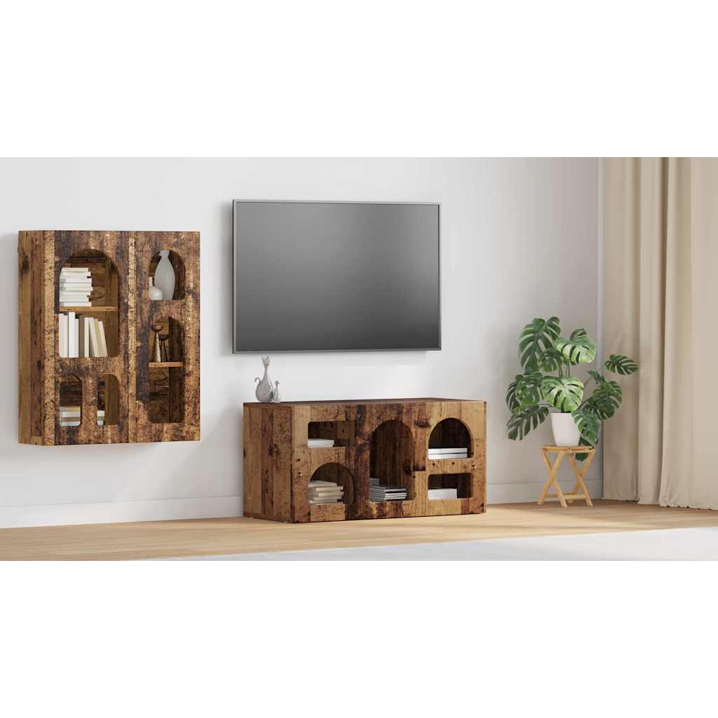 vidaXL Szafka pod telewizor ELST 80 x 35 x 40 cm Stare drewno