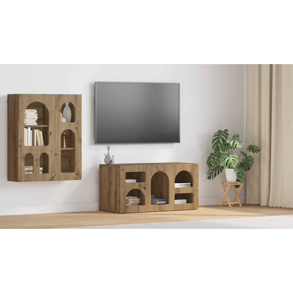 vidaXL Szafka pod telewizor Dąb rzemieślniczy 80 x 35 x 40 cm