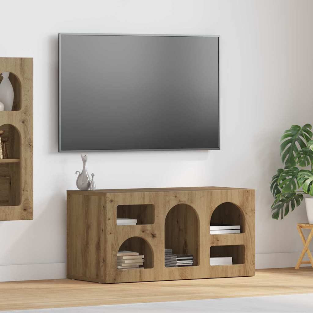 vidaXL Szafka pod telewizor ELST 80 x 35 x 40 cm Dąb rzemieślniczy