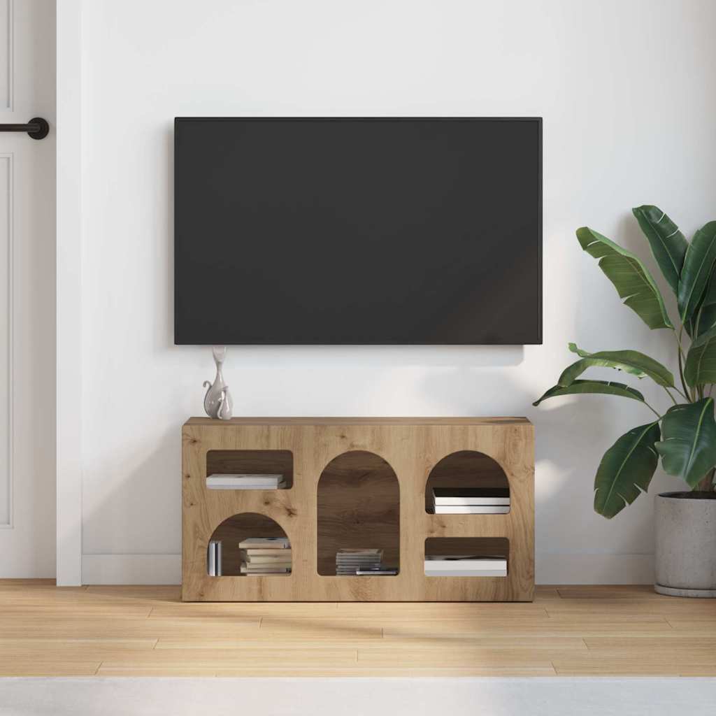 vidaXL Szafka pod telewizor ELST 80 x 35 x 40 cm Dąb rzemieślniczy