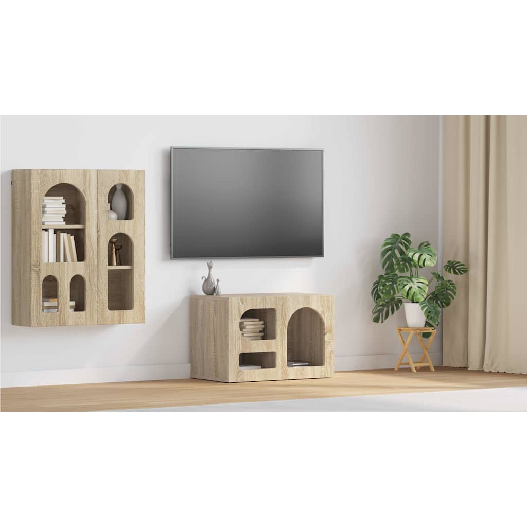 vidaXL Szafka pod telewizor ELST 60 x 35 x 40 cm Dąb Sonoma