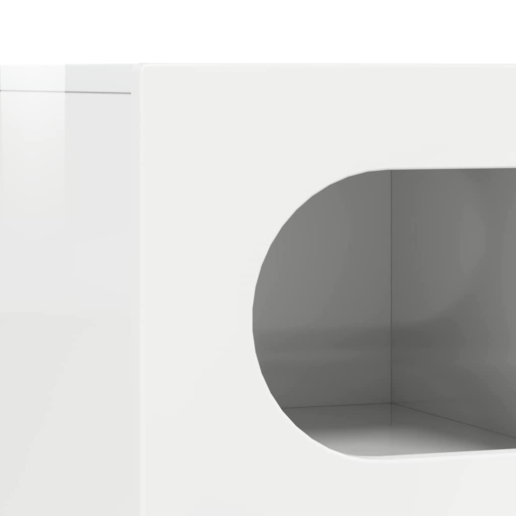 vidaXL Szafka pod telewizor Wysoki połysk biały 60 x 35 x 40 cm