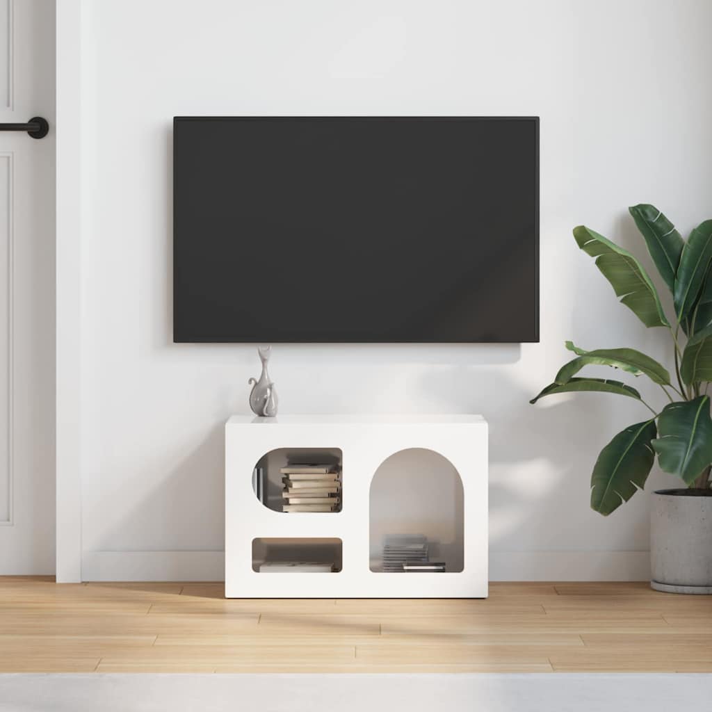 vidaXL Szafka pod telewizor Wysoki połysk biały 60 x 35 x 40 cm