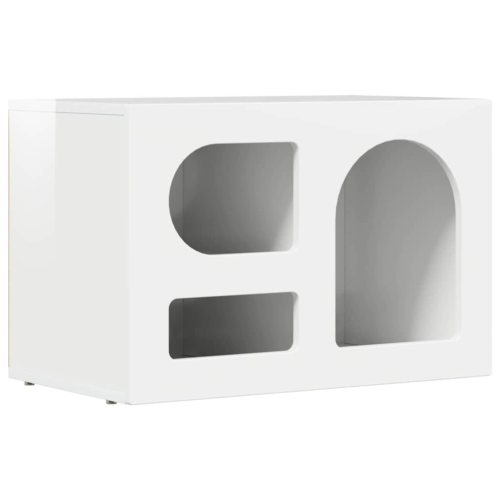 vidaXL Szafka pod telewizor Wysoki połysk biały 60 x 35 x 40 cm