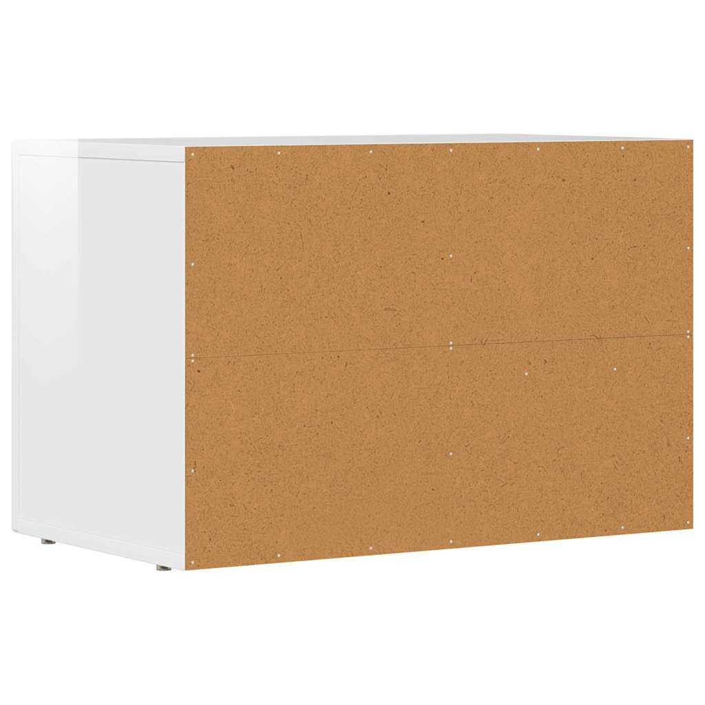 vidaXL Szafka pod telewizor Wysoki połysk biały 60 x 35 x 40 cm