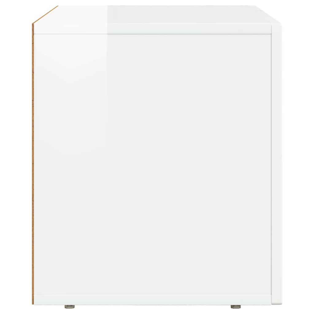 vidaXL Szafka pod telewizor Wysoki połysk biały 60 x 35 x 40 cm