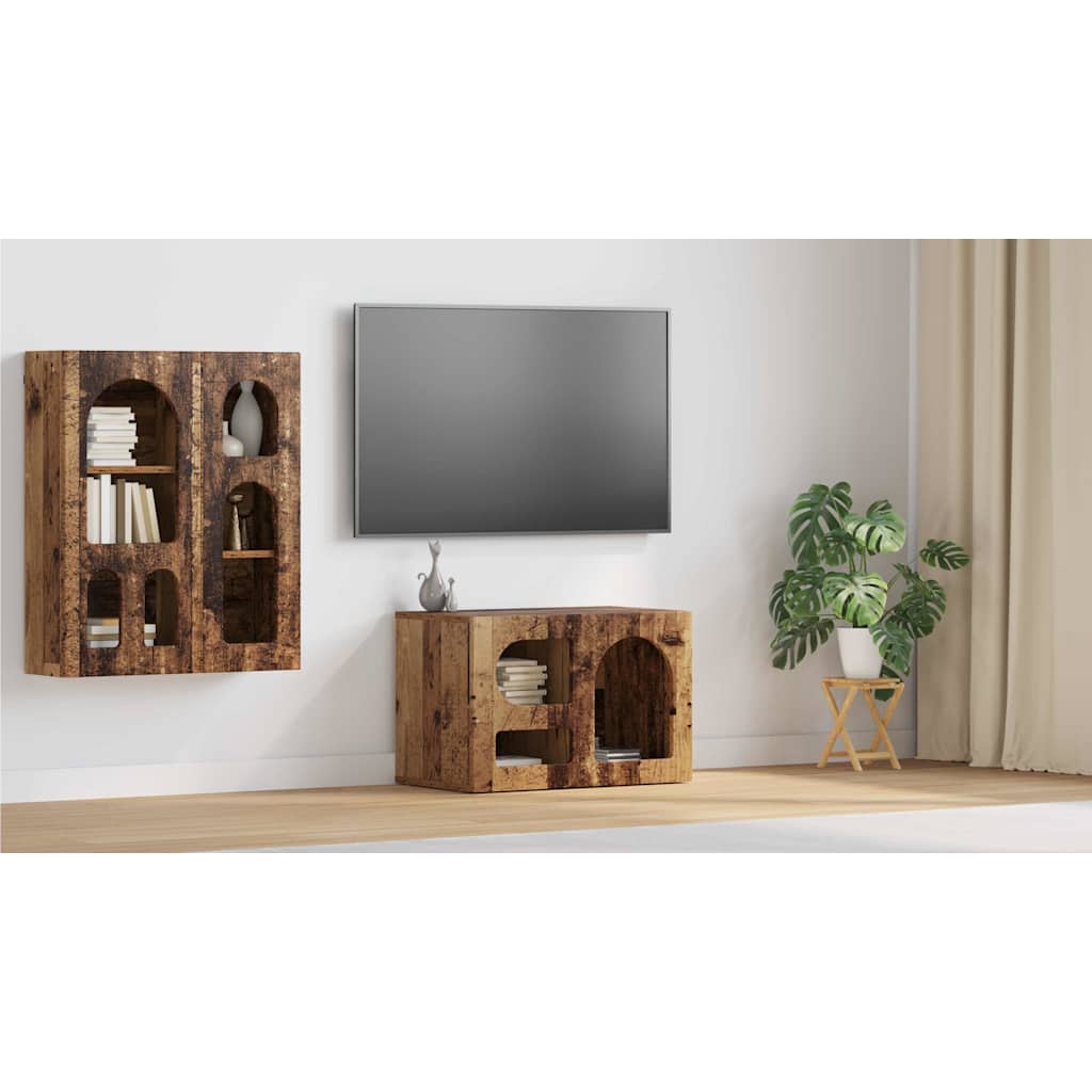 vidaXL Szafka pod telewizor ELST 60 x 35 x 40 cm Stare drewno