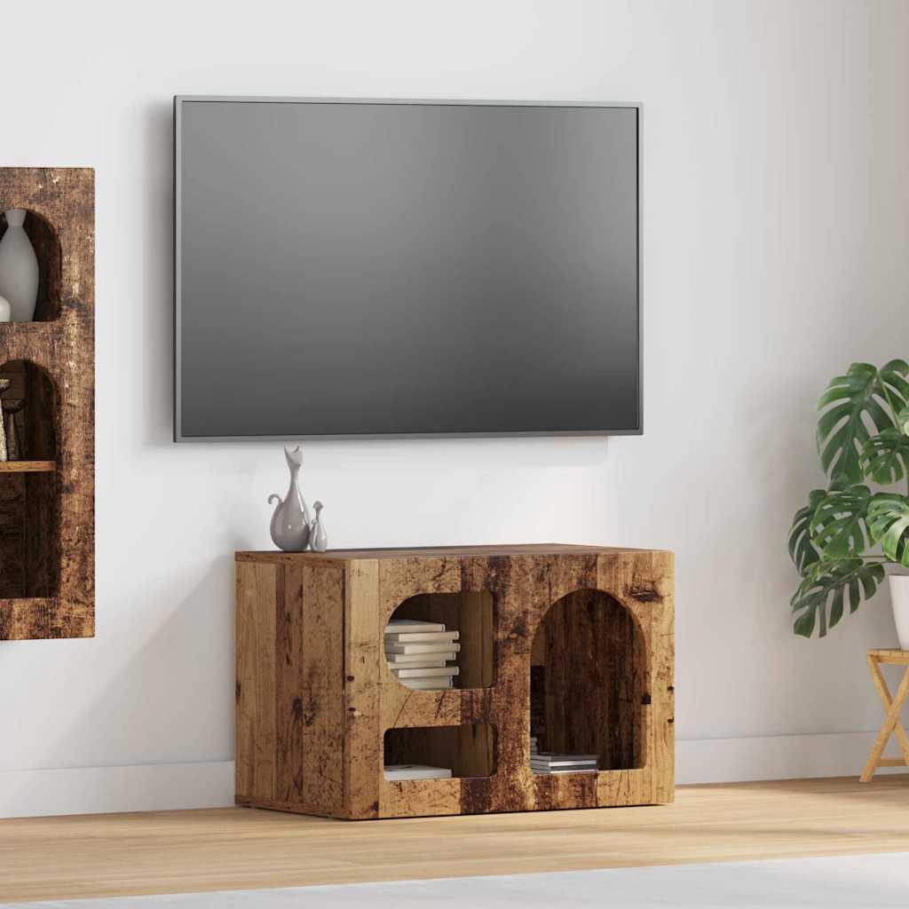 vidaXL Szafka pod telewizor Stare drewno 60 x 35 x 40 cm