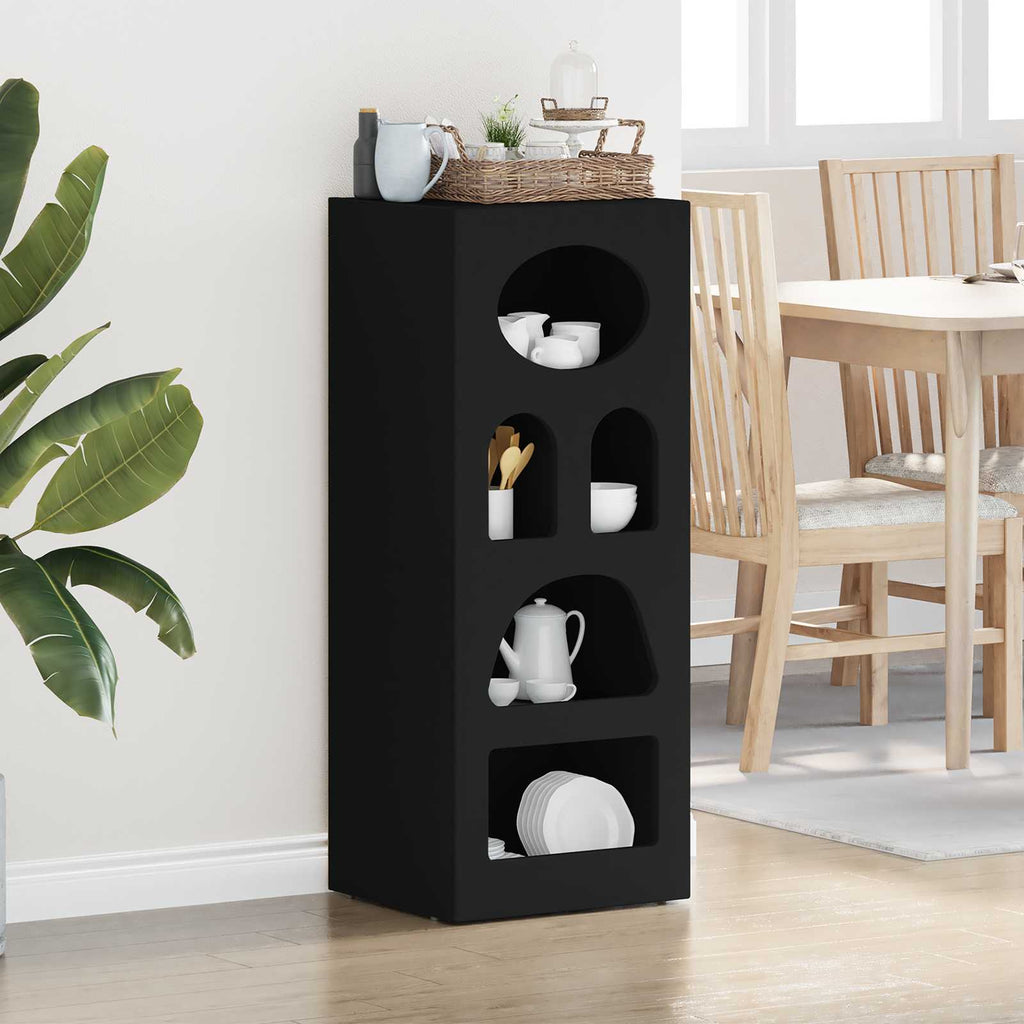 vidaXL Bufet Czarny 40 x 35 x 100,5 cm Materiał drewnopochodny